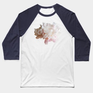 Pink Peony Flower Photo Cutout Baseball T-Shirt